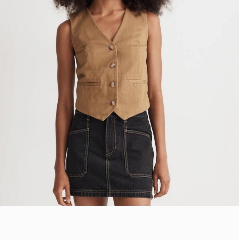 Madewell Button-Front Vest in Chino / Waist Coat 100% Cotton